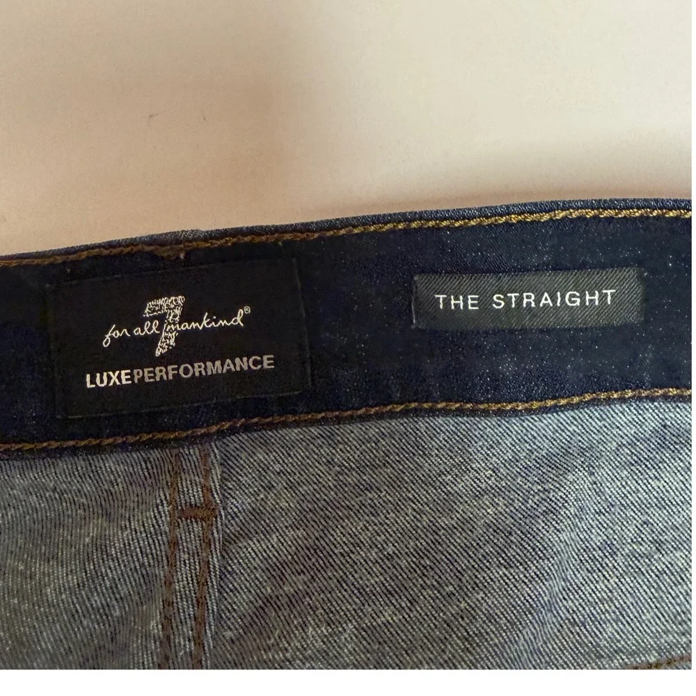 7 For All Mankind The Straight Jeans Mens‎ 40 Rinse Blue Luxe Performance
